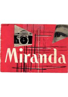 Miranda T manual. Camera Instructions.